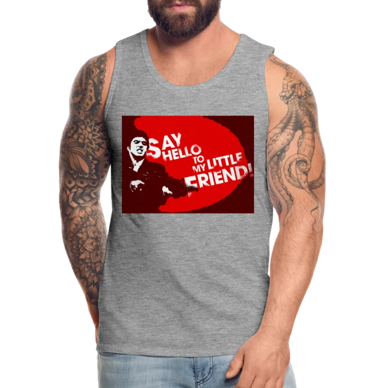 Tanktop T-Shirt SAY HELLO Muskelshirt Achselshirt Sport Basic Herren
