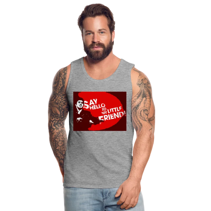 Tanktop T-Shirt SAY HELLO Muskelshirt Achselshirt Sport Basic Herren