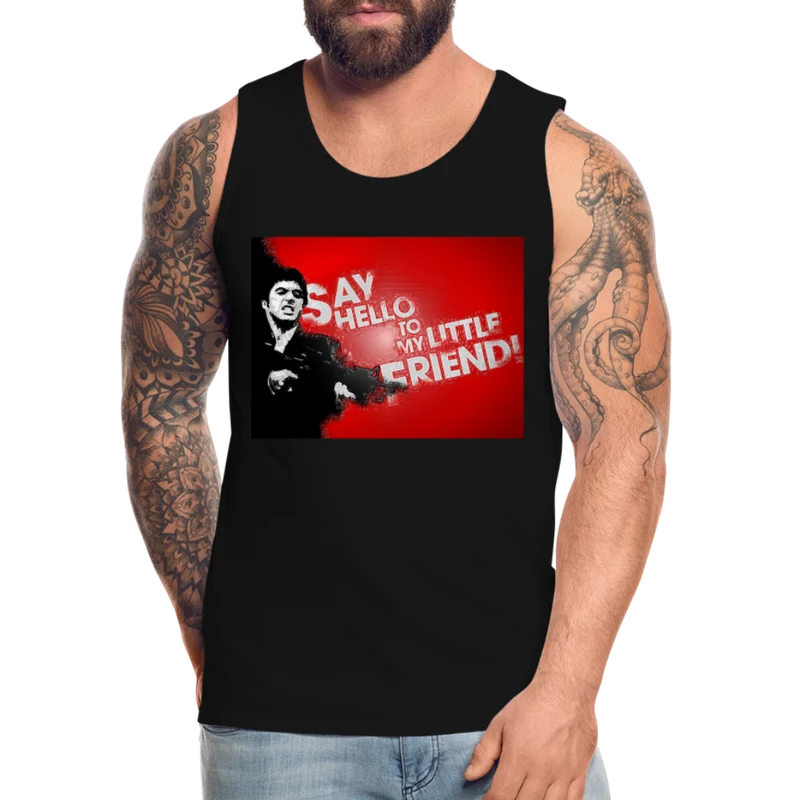Tanktop T-Shirt SAY HELLO Muskelshirt Achselshirt Sport Basic Herren