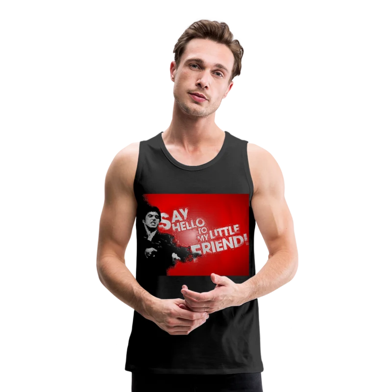 Tanktop T-Shirt SAY HELLO Muskelshirt Achselshirt Sport Basic Herren
