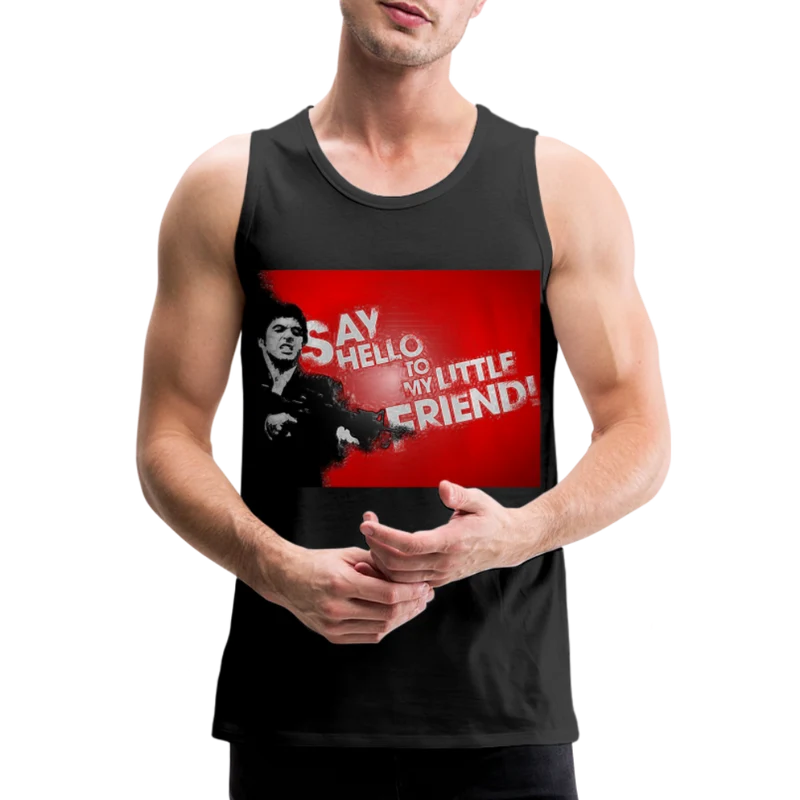 Tanktop T-Shirt SAY HELLO Muskelshirt Achselshirt Sport Basic Herren