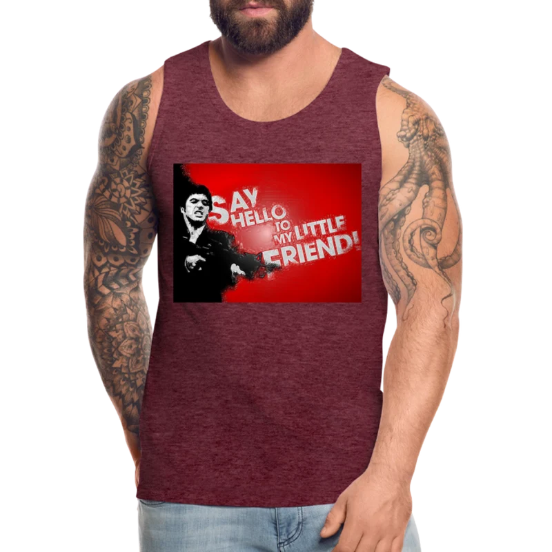 Tanktop T-Shirt SAY HELLO Muskelshirt Achselshirt Sport Basic Herren