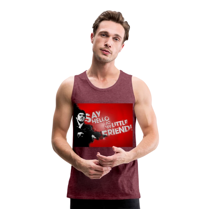 Tanktop T-Shirt SAY HELLO Muskelshirt Achselshirt Sport Basic Herren