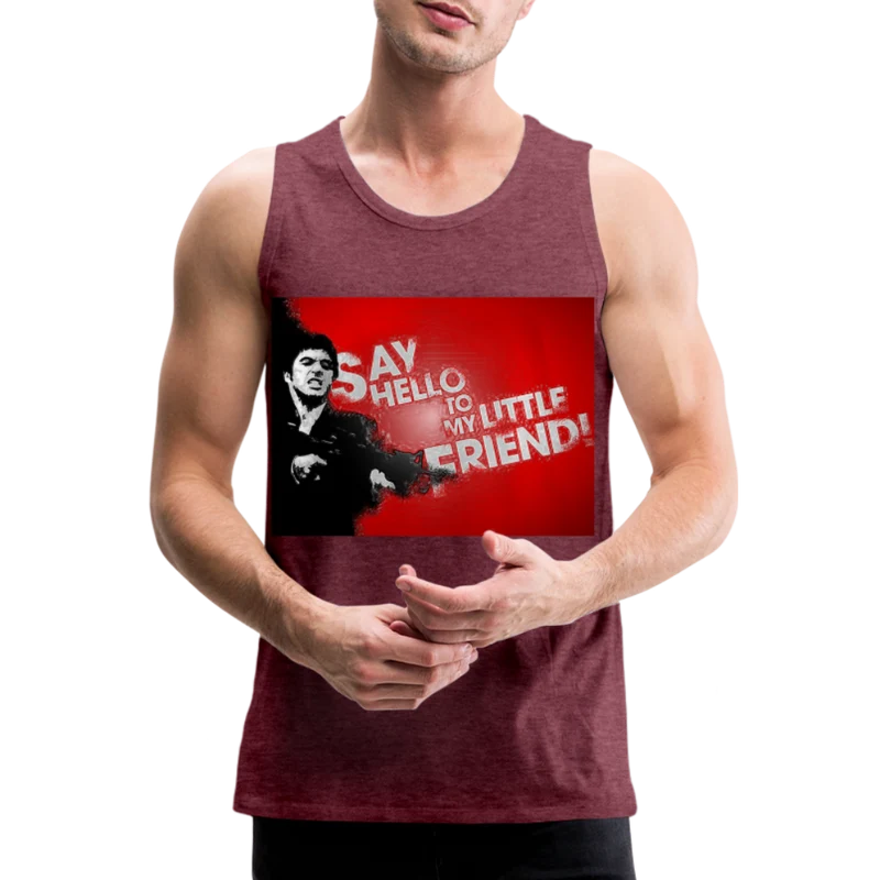 Tanktop T-Shirt SAY HELLO Muskelshirt Achselshirt Sport Basic Herren