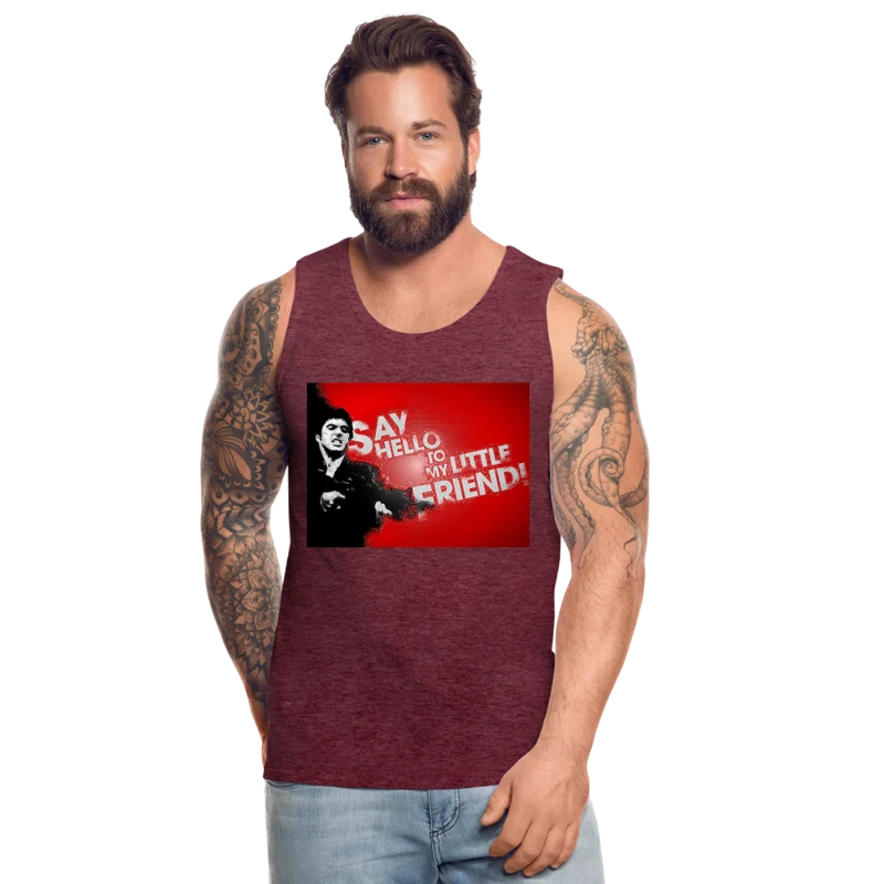 Tanktop T-Shirt SAY HELLO Muskelshirt Achselshirt Sport Basic Herren