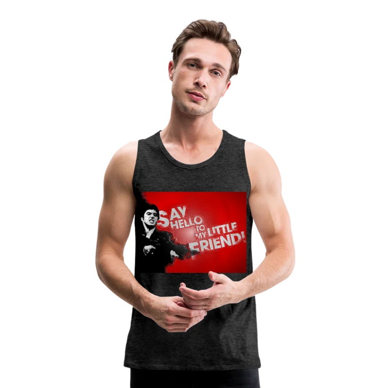 Tanktop T-Shirt SAY HELLO Muskelshirt Achselshirt Sport Basic Herren