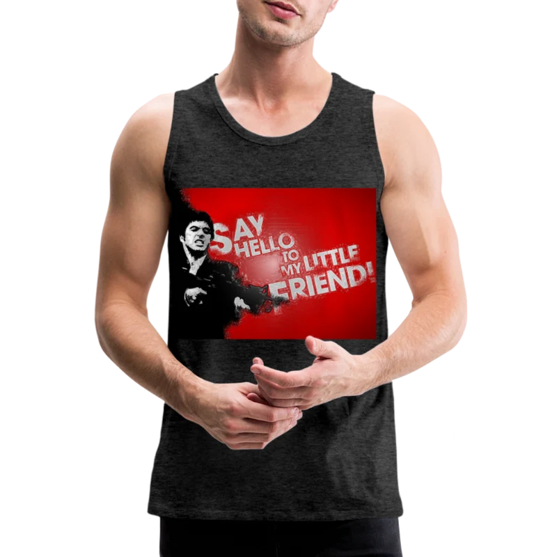 Tanktop T-Shirt SAY HELLO Muskelshirt Achselshirt Sport Basic Herren