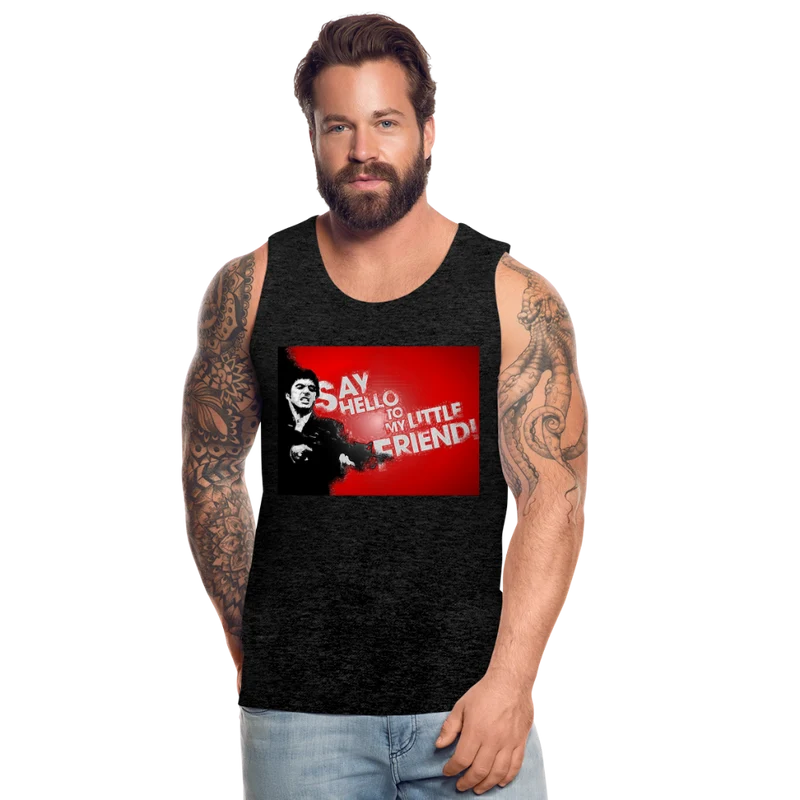 Tanktop T-Shirt SAY HELLO Muskelshirt Achselshirt Sport Basic Herren