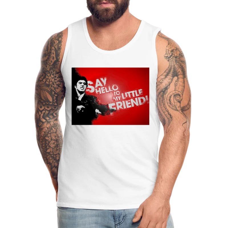 Tanktop T-Shirt SAY HELLO Muskelshirt Achselshirt Sport Basic Herren