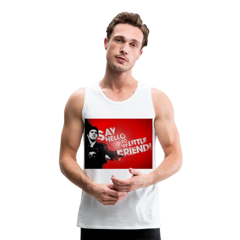 Tanktop T-Shirt SAY HELLO Muskelshirt Achselshirt Sport Basic Herren