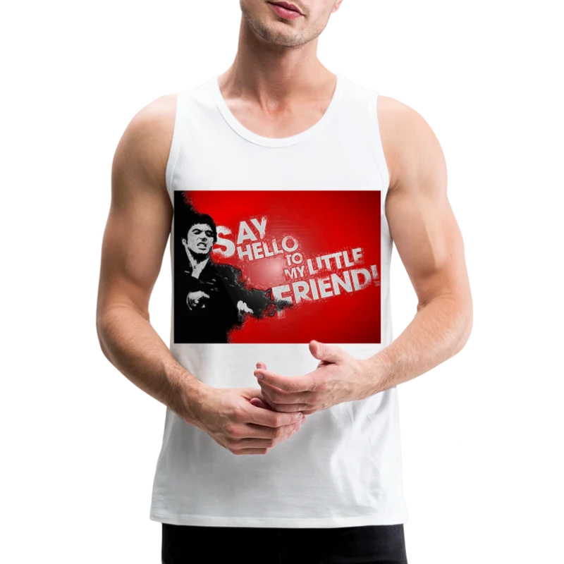 Tanktop T-Shirt SAY HELLO Muskelshirt Achselshirt Sport Basic Herren
