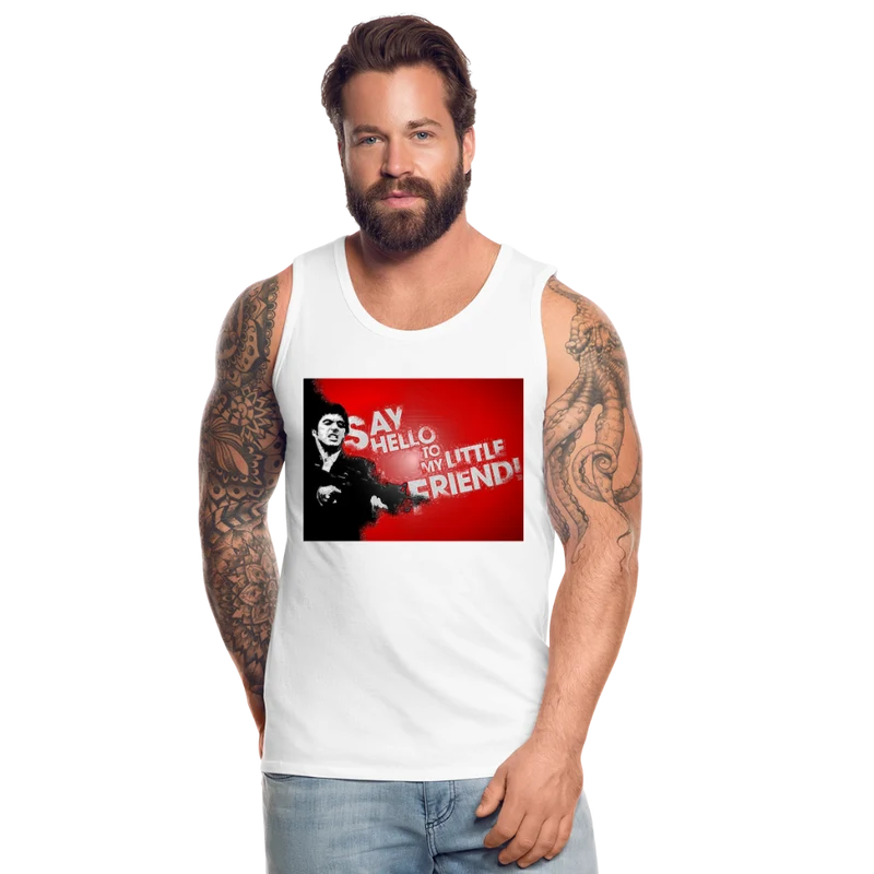 Tanktop T-Shirt SAY HELLO Muskelshirt Achselshirt Sport Basic Herren