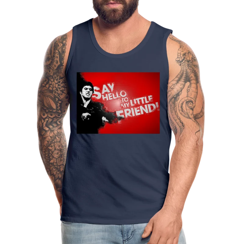Tanktop T-Shirt SAY HELLO Muskelshirt Achselshirt Sport Basic Herren