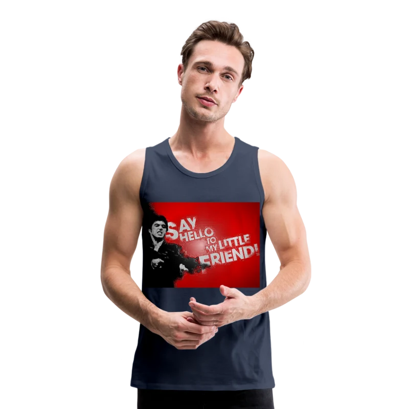 Tanktop T-Shirt SAY HELLO Muskelshirt Achselshirt Sport Basic Herren