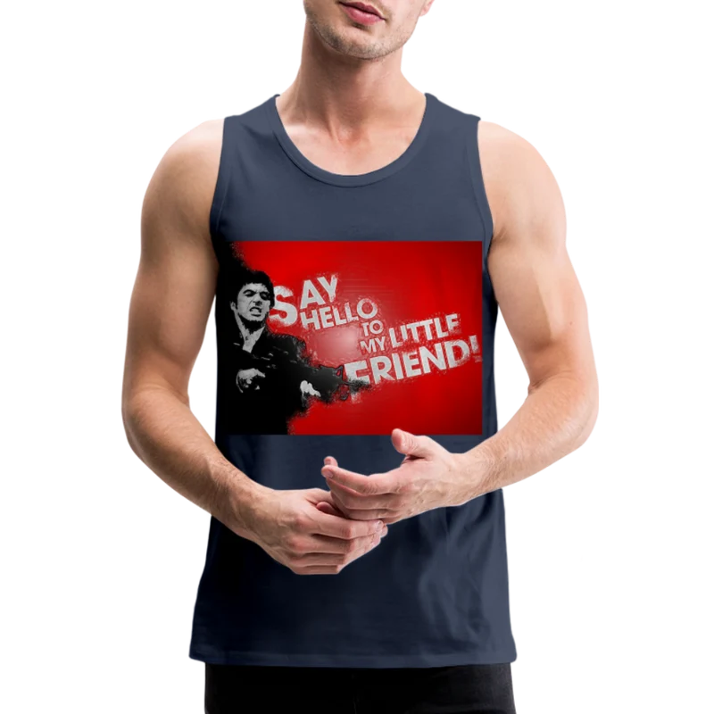 Tanktop T-Shirt SAY HELLO Muskelshirt Achselshirt Sport Basic Herren