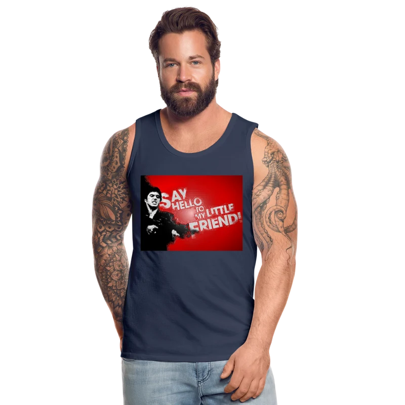 Tanktop T-Shirt SAY HELLO Muskelshirt Achselshirt Sport Basic Herren