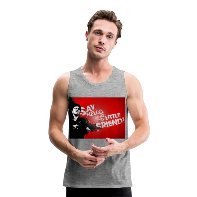 Tanktop T-Shirt SAY HELLO Muskelshirt Achselshirt Sport Basic Herren