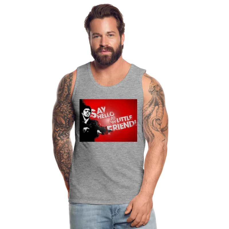 Tanktop T-Shirt SAY HELLO Muskelshirt Achselshirt Sport Basic Herren