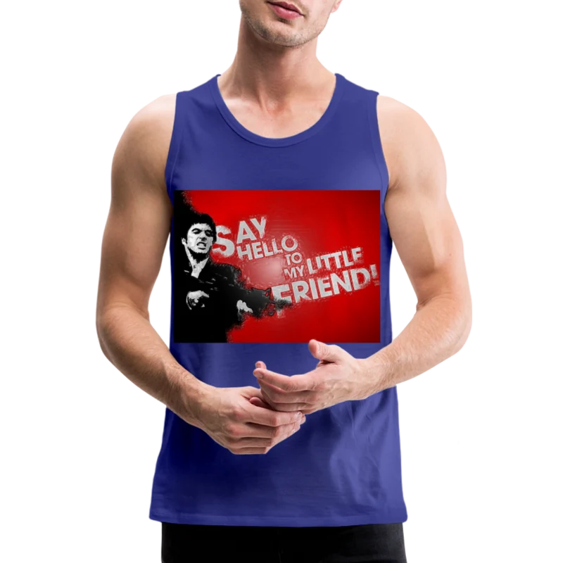 Tanktop T-Shirt SAY HELLO Muskelshirt Achselshirt Sport Basic Herren