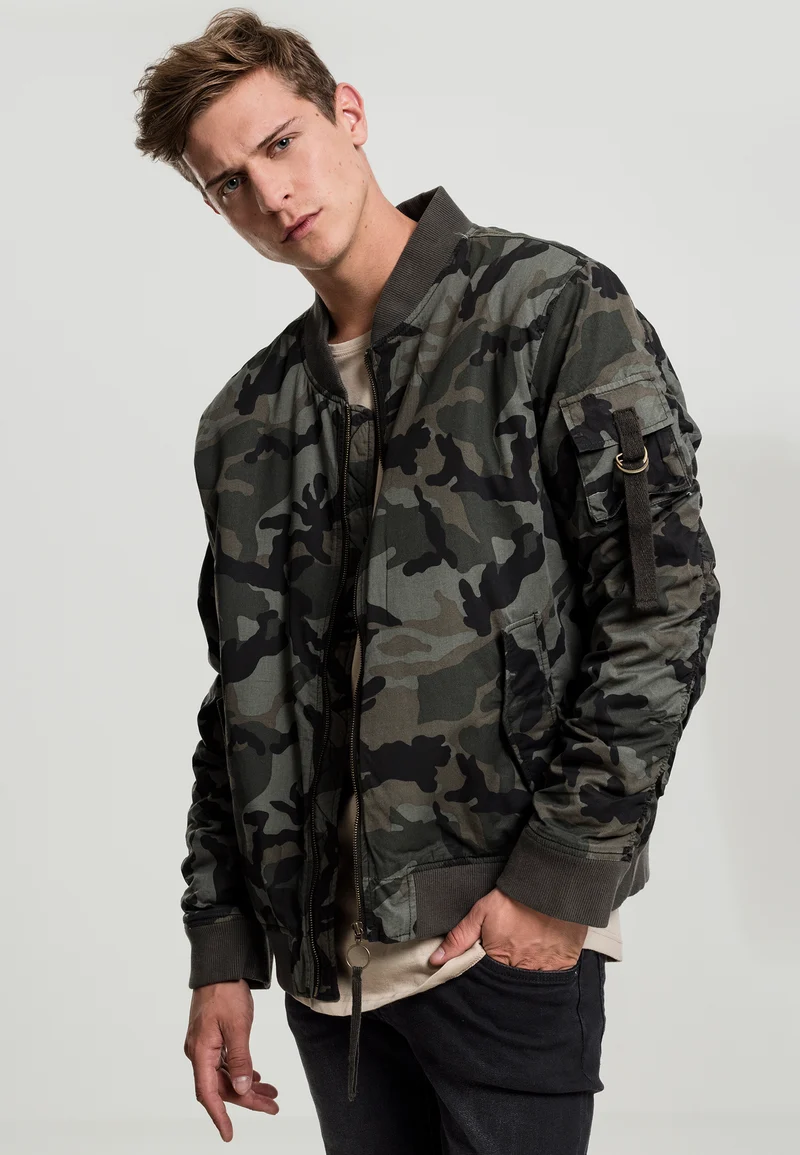 UC Vintage Camo Cotton Bomber Jacket