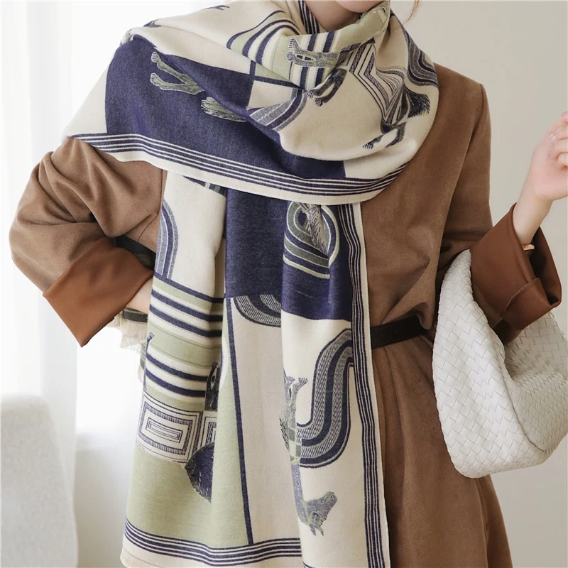 Fashion Damen Winterschal Viskose Stola Schlauchschal Halstuch Strickschal Loop NEU