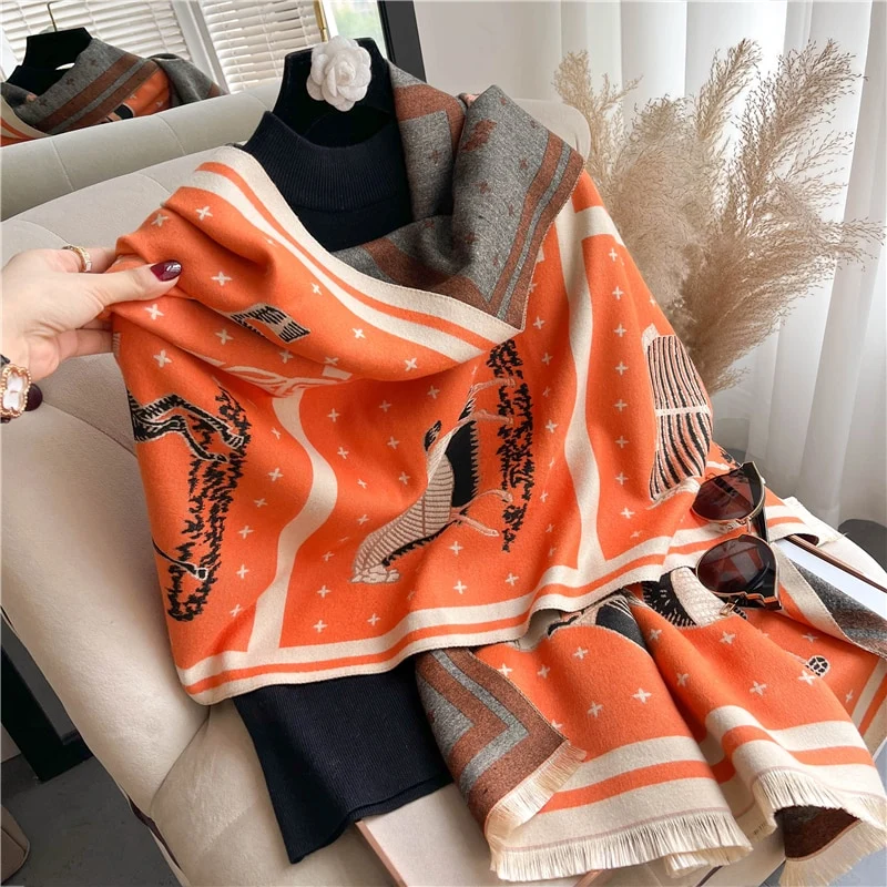 Fashion Damen Winterschal Viskose Stola Schlauchschal Halstuch Strickschal Loop NEU