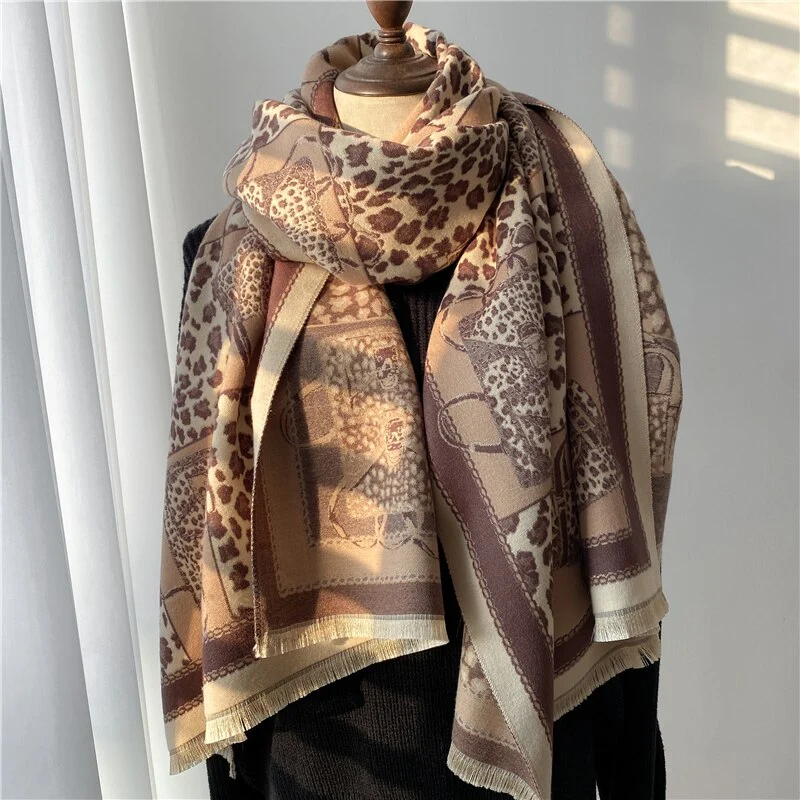XXL Damen Winterschal Kaschmir Viskose Stola Schlauchschal Halstuch Strickschal Loop NEU
