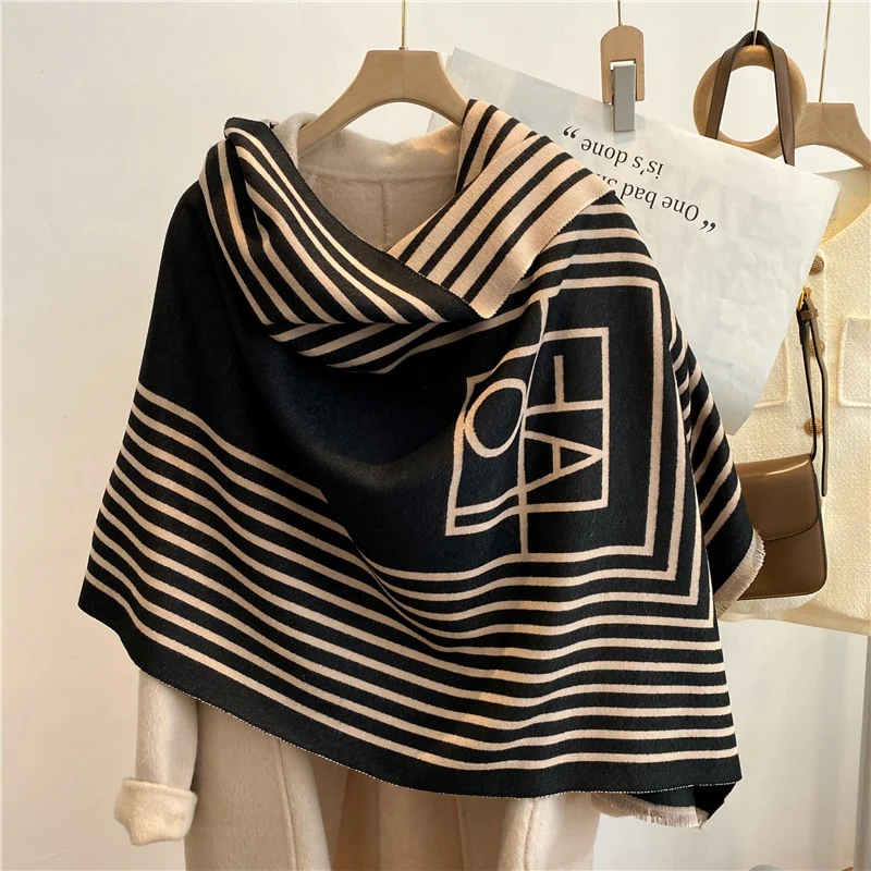 XXL Damen Winterschal Kaschmir Viskose Stola Schlauchschal Halstuch Strickschal Loop NEU