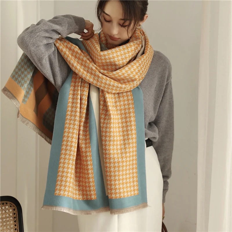 XXL Damen Winterschal Kaschmir Viskose Stola Schlauchschal Halstuch Strickschal Loop NEU