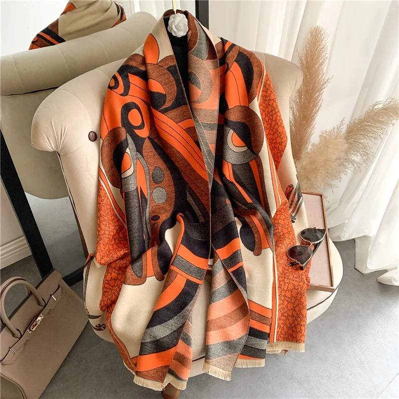 XXL Damen Winterschal Kaschmir Viskose Stola Schlauchschal Halstuch Strickschal Loop NEU