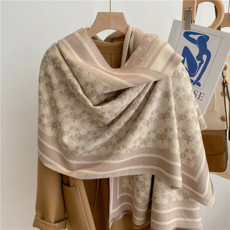 XXL Damen Winterschal Kaschmir Viskose Stola Schlauchschal Halstuch Strickschal Loop NEU