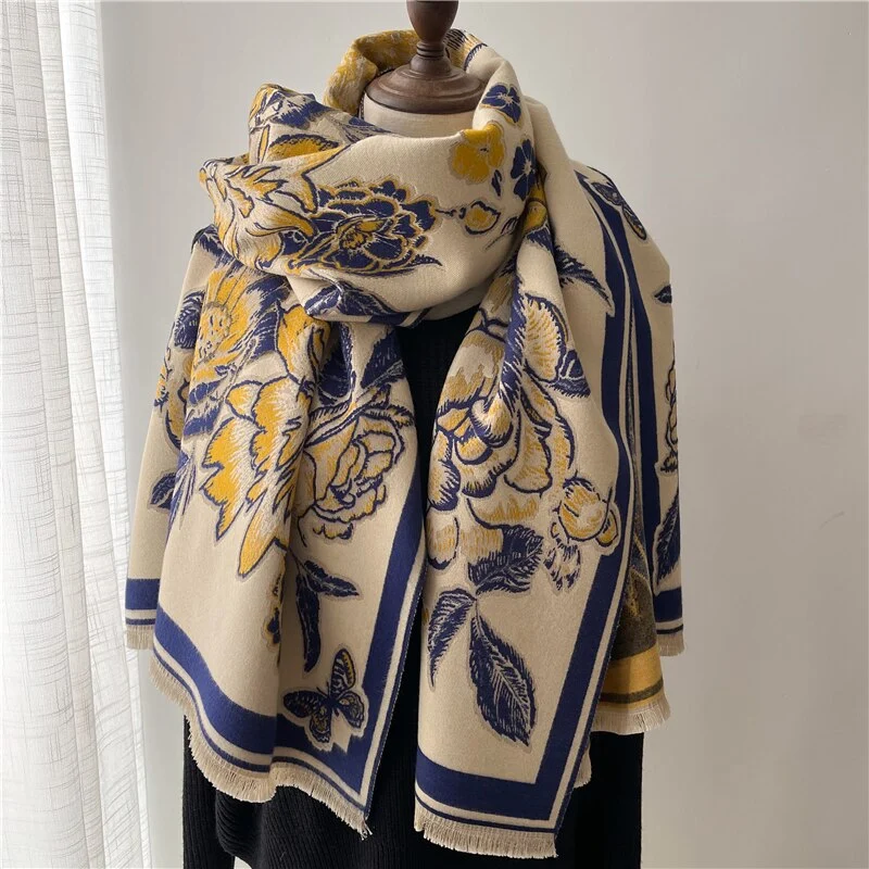 XXL Damen Winterschal Kaschmir Viskose Stola Schlauchschal Halstuch Strickschal Loop NEU