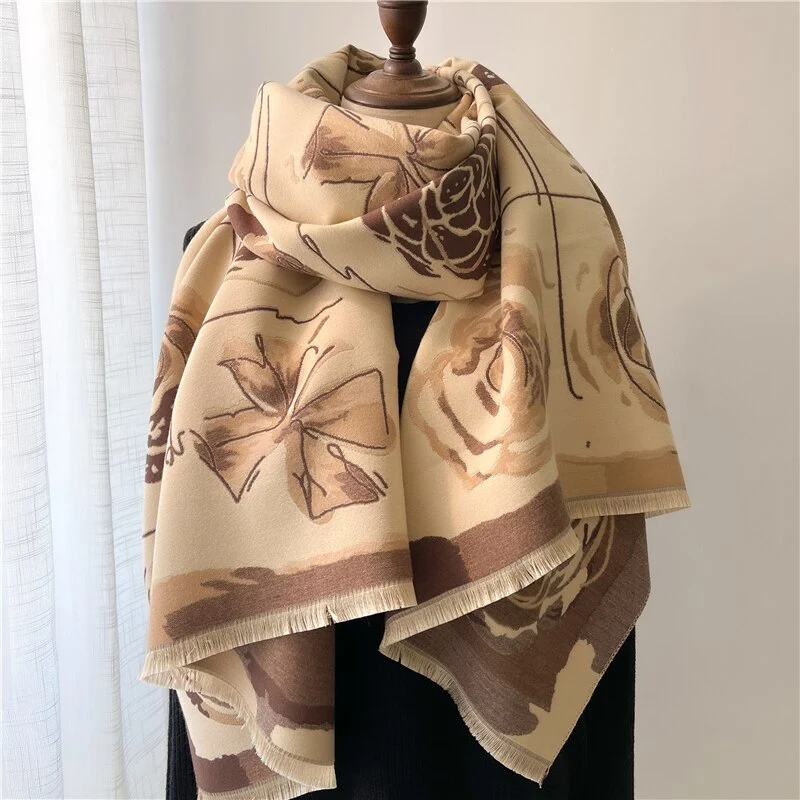 XXL Damen Winterschal Kaschmir Viskose Stola Schlauchschal Halstuch Strickschal Loop NEU