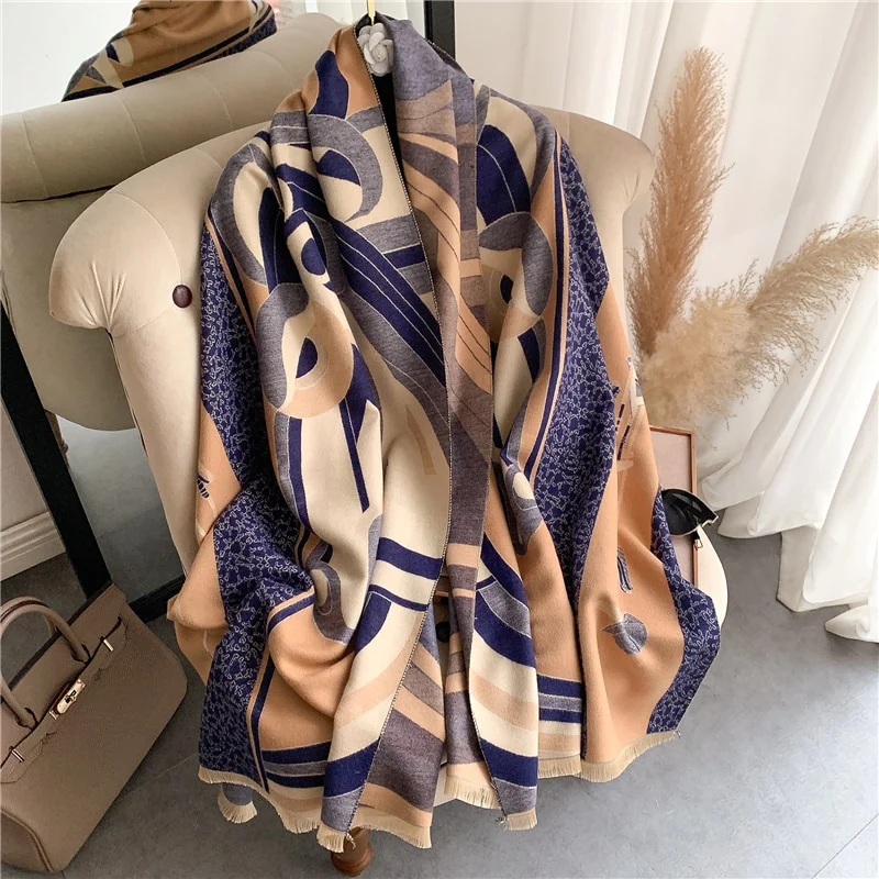 XXL Damen Winterschal Kaschmir Viskose Stola Schlauchschal Halstuch Strickschal Loop NEU