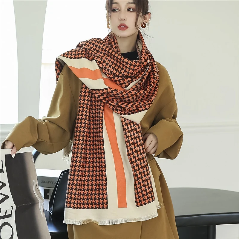 XXL Damen Winterschal Kaschmir Viskose Stola Schlauchschal Halstuch Strickschal Loop NEU