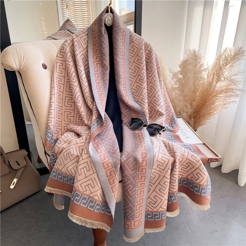 XXL Damen Winterschal Kaschmir Viskose Stola Schlauchschal Halstuch Strickschal Loop NEU