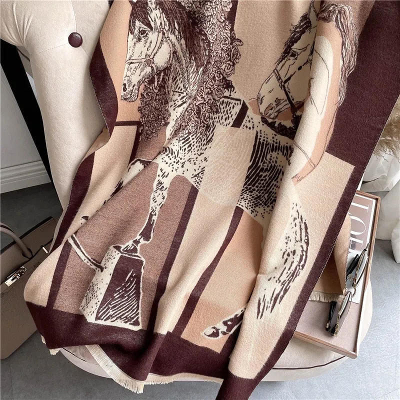 XXL Damen Winterschal Kaschmir Viskose Stola Schlauchschal Halstuch Strickschal Loop NEU