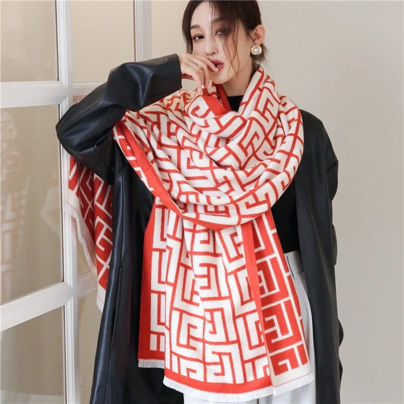 XXL Damen Winterschal Kaschmir Viskose Stola Schlauchschal Halstuch Strickschal Loop NEU
