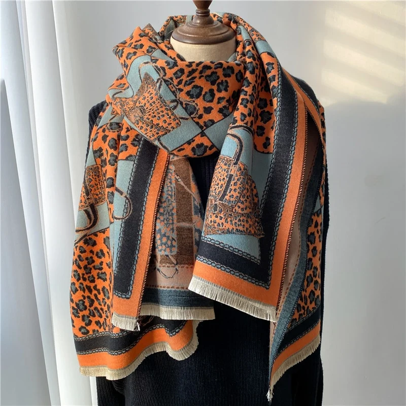XXL Damen Winterschal Kaschmir Viskose Stola Schlauchschal Halstuch Strickschal Loop NEU