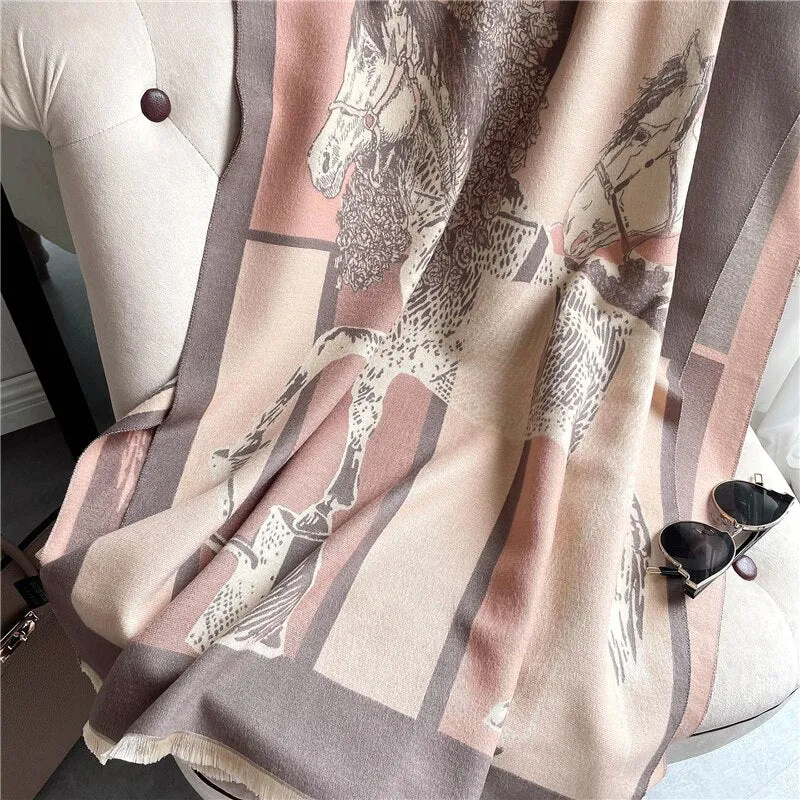 XXL Damen Winterschal Kaschmir Viskose Stola Schlauchschal Halstuch Strickschal Loop NEU