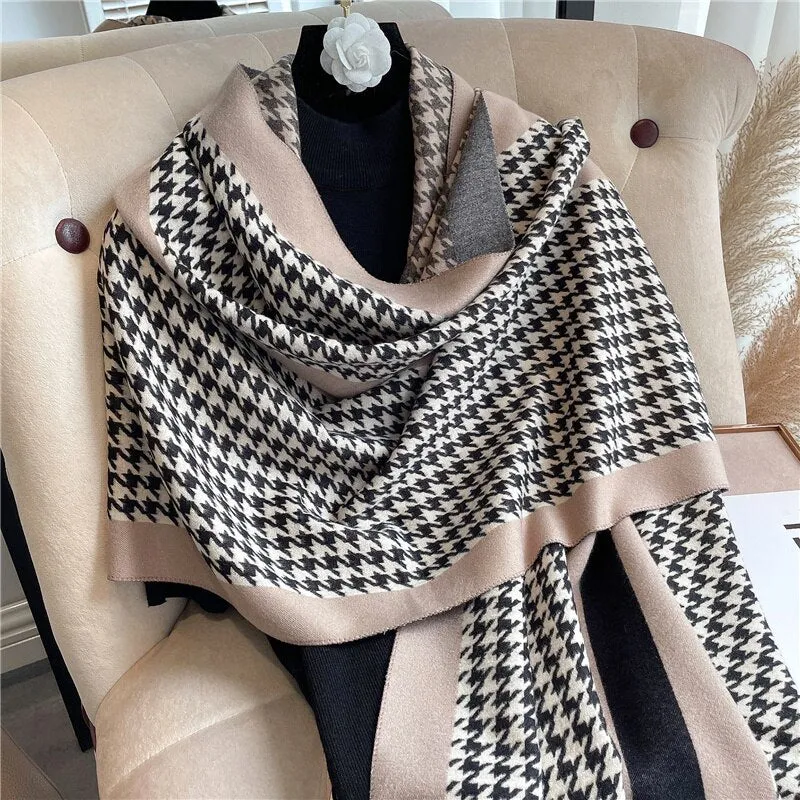 XXL Damen Winterschal Kaschmir Viskose Stola Schlauchschal Halstuch Strickschal Loop NEU
