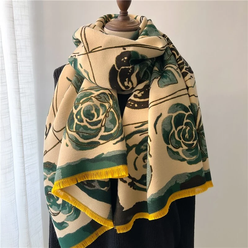 XXL Damen Winterschal Kaschmir Viskose Stola Schlauchschal Halstuch Strickschal Loop NEU