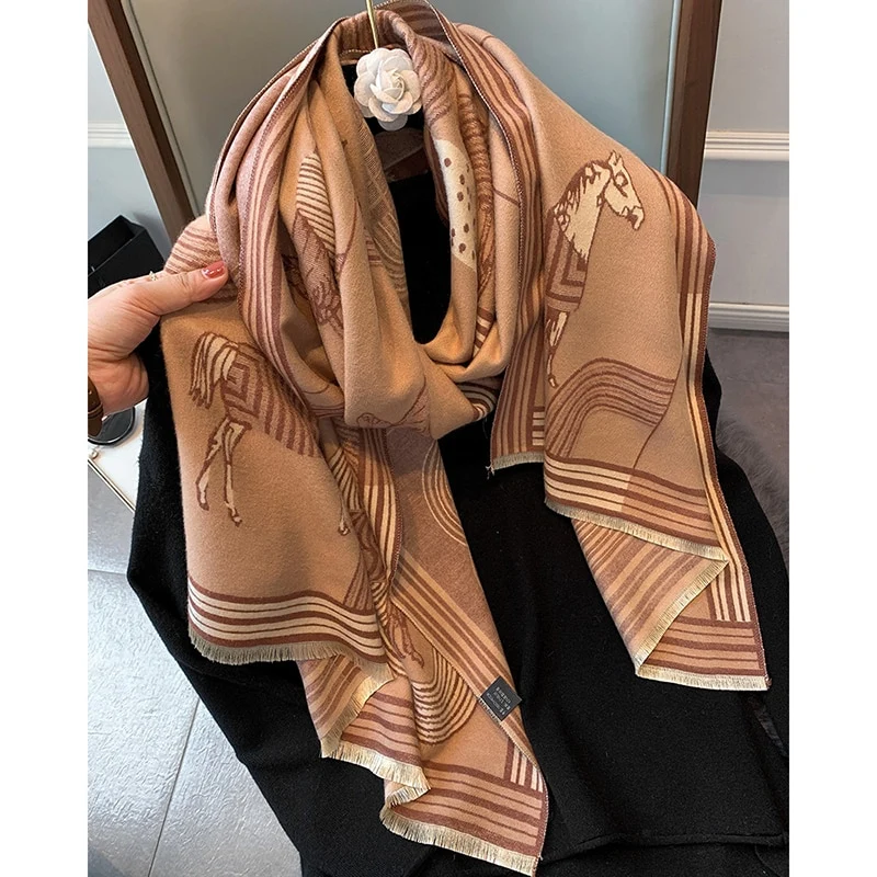 XXL Damen Winterschal Kaschmir Viskose Stola Schlauchschal Halstuch Strickschal Loop NEU