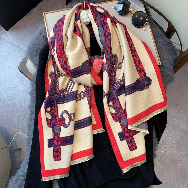 XXL Damen Winterschal Kaschmir Viskose Stola Schlauchschal Halstuch Strickschal Loop NEU