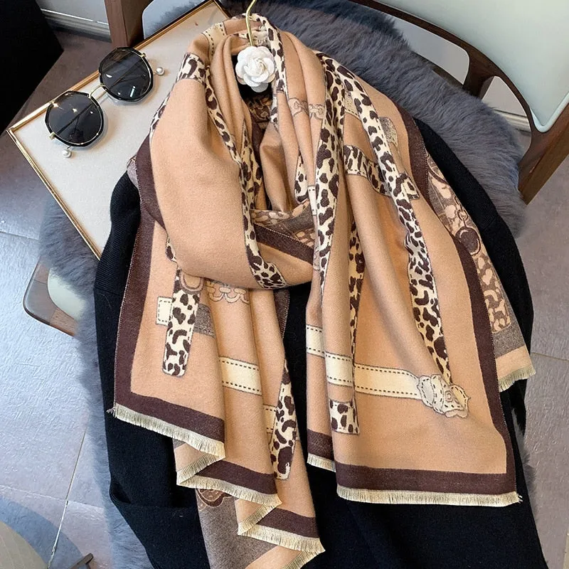XXL Damen Winterschal Kaschmir Viskose Stola Schlauchschal Halstuch Strickschal Loop NEU