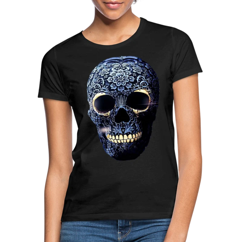T-Shirt Damen Oberteil Frauen kurzarm Tshirt Baumwolle Rundhals Top Streetwear