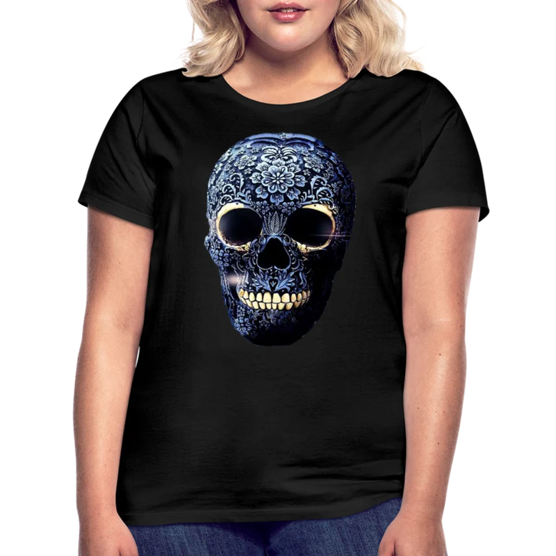 T-Shirt Damen Oberteil Frauen kurzarm Tshirt Baumwolle Rundhals Top Streetwear