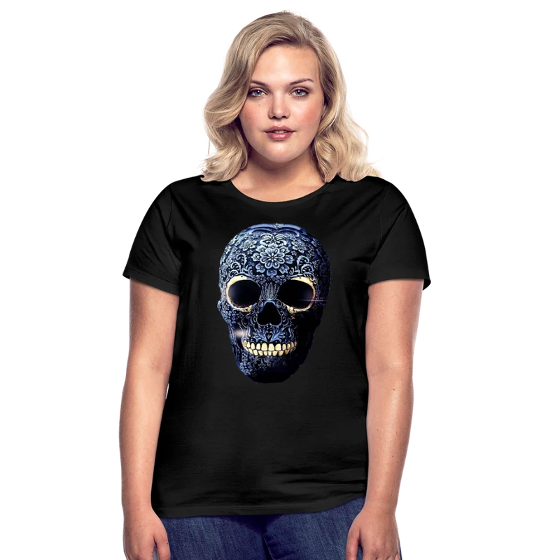 T-Shirt Damen Oberteil Frauen kurzarm Tshirt Baumwolle Rundhals Top Streetwear