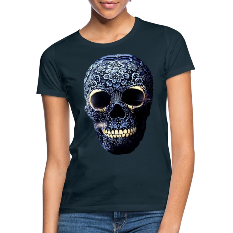 T-Shirt Damen Oberteil Frauen kurzarm Tshirt Baumwolle Rundhals Top Streetwear