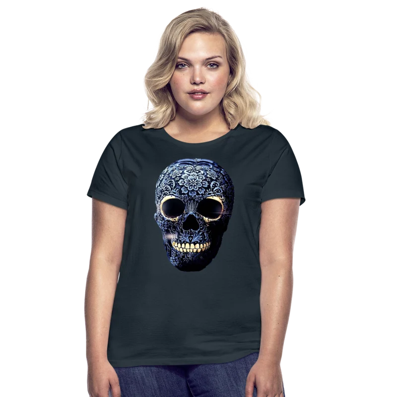 T-Shirt Damen Oberteil Frauen kurzarm Tshirt Baumwolle Rundhals Top Streetwear